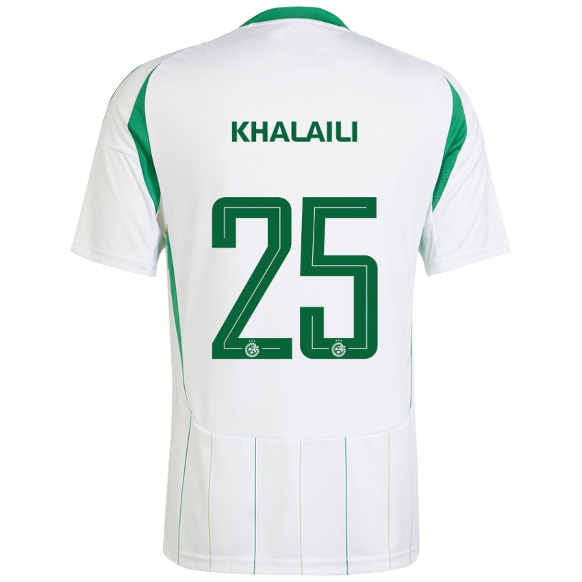 Criança Camisola Anan Khalaili #25 Verde Branco Alternativa 2024/25 Camisa