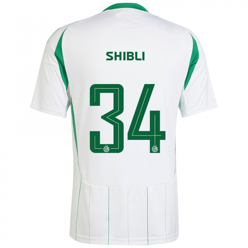 Criança Camisola Hamza Shibli #34 Verde Branco Alternativa 2024/25 Camisa