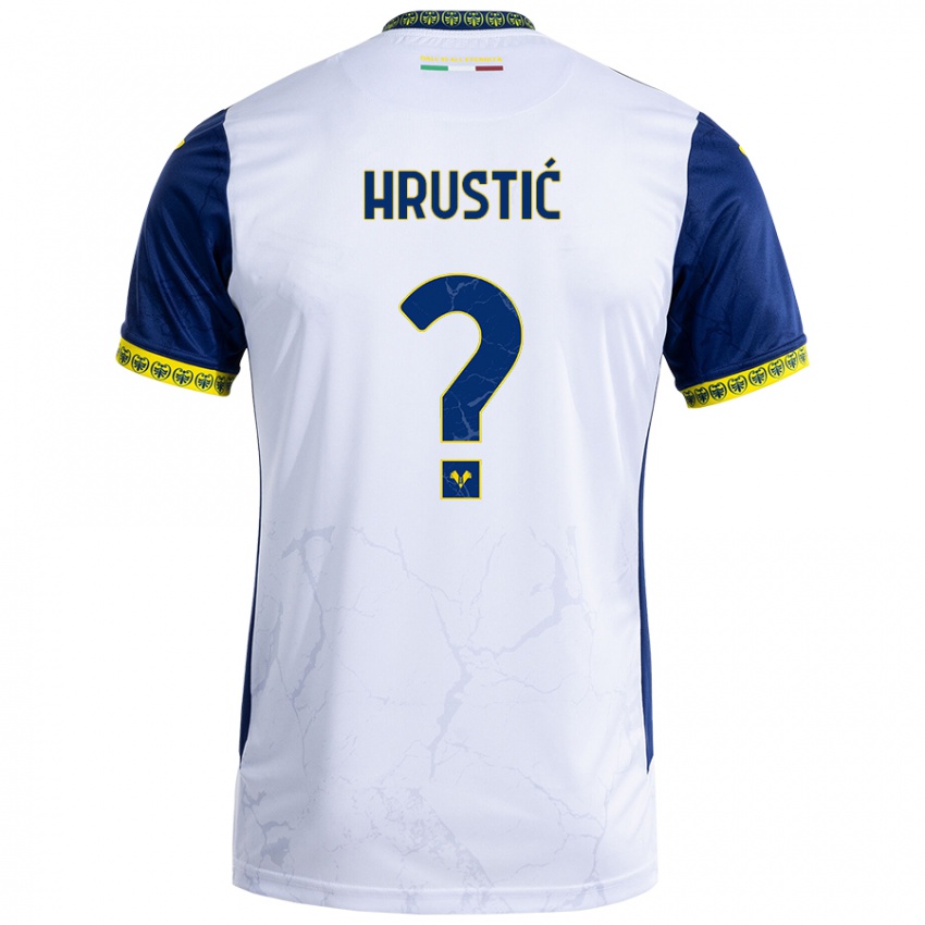 Criança Camisola Ajdin Hrustić #0 Azul Branco Alternativa 2024/25 Camisa