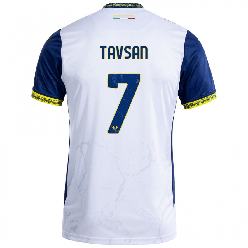 Criança Camisola Elayis Tavsan #7 Azul Branco Alternativa 2024/25 Camisa