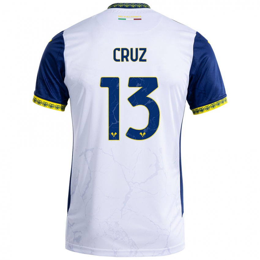 Criança Camisola Juan Manuel Cruz #13 Azul Branco Alternativa 2024/25 Camisa