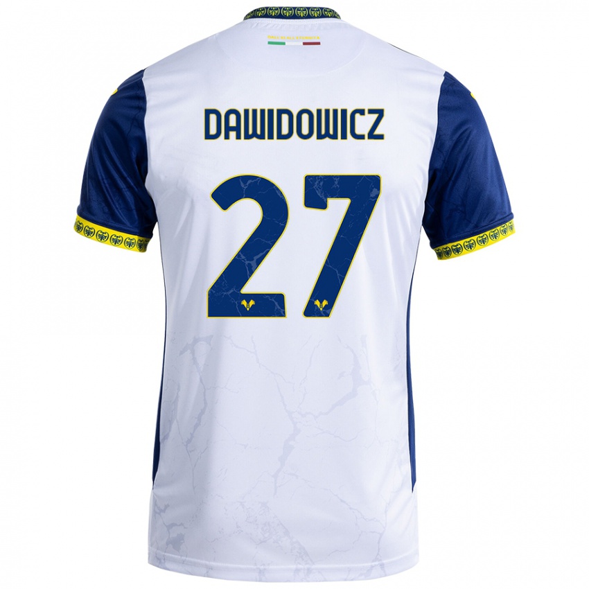 Criança Camisola Pawel Dawidowicz #27 Azul Branco Alternativa 2024/25 Camisa