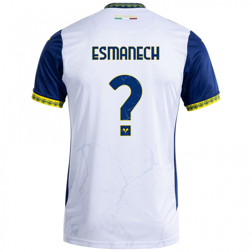 Criança Camisola Inigo Esmanech #0 Azul Branco Alternativa 2024/25 Camisa