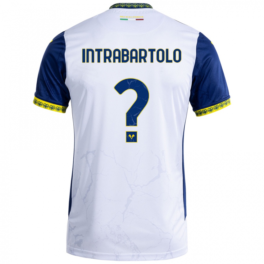 Criança Camisola Denis Intrabartolo #0 Azul Branco Alternativa 2024/25 Camisa