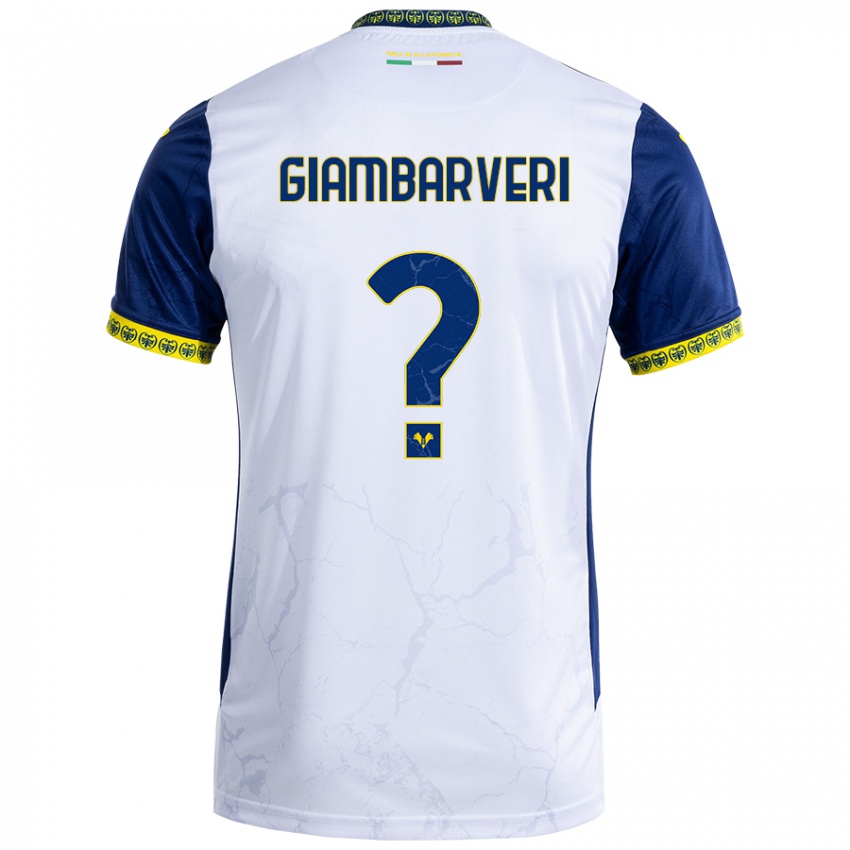 Criança Camisola Mattia Giambarveri #0 Azul Branco Alternativa 2024/25 Camisa