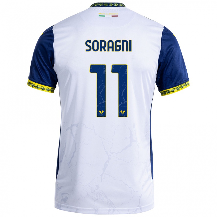 Criança Camisola Alberto Soragni #11 Azul Branco Alternativa 2024/25 Camisa