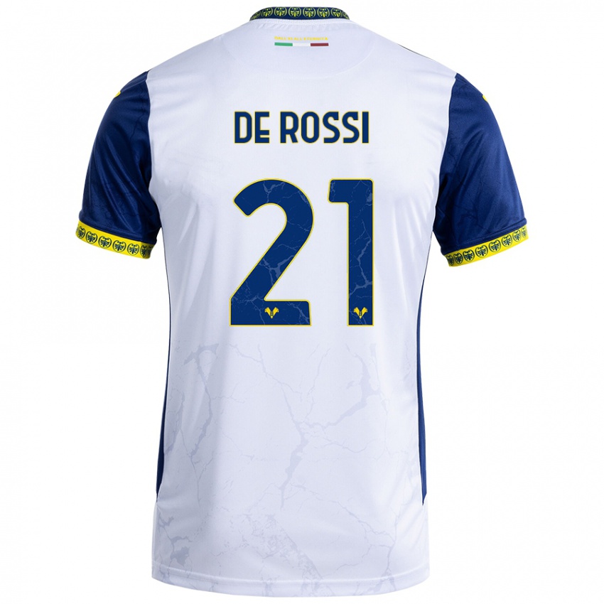 Criança Camisola Michele De Rossi #21 Azul Branco Alternativa 2024/25 Camisa