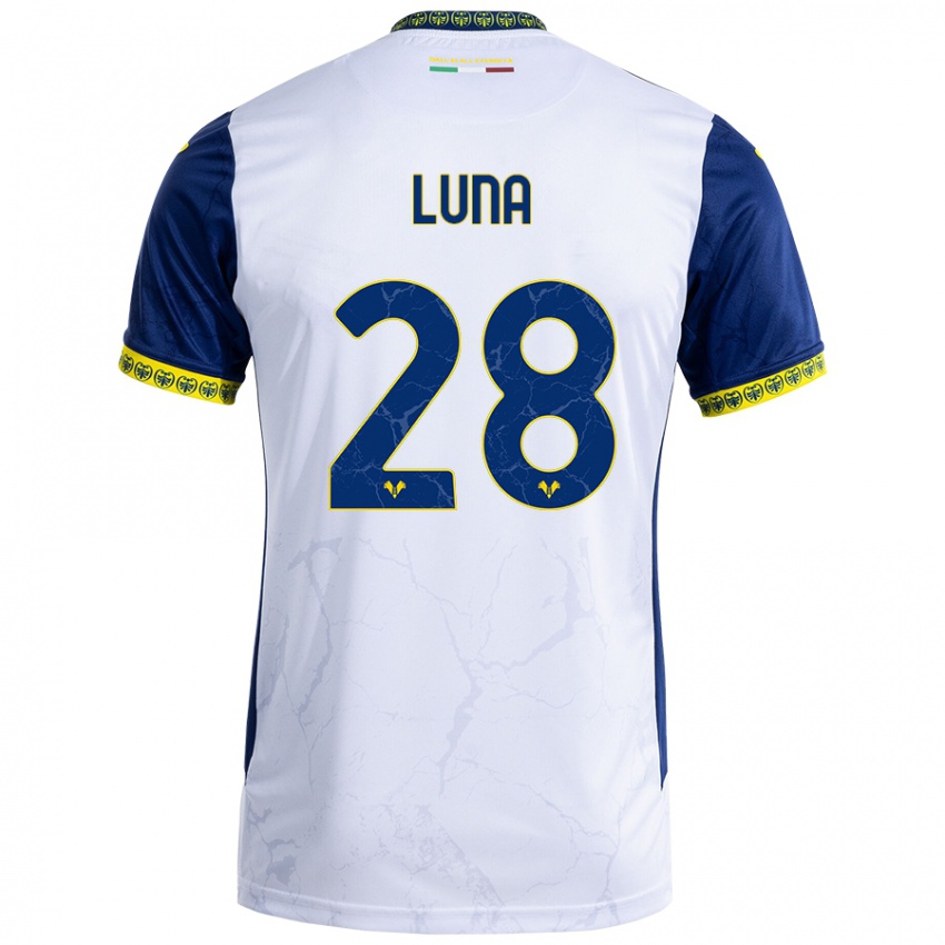 Criança Camisola Agustín Luna #28 Azul Branco Alternativa 2024/25 Camisa