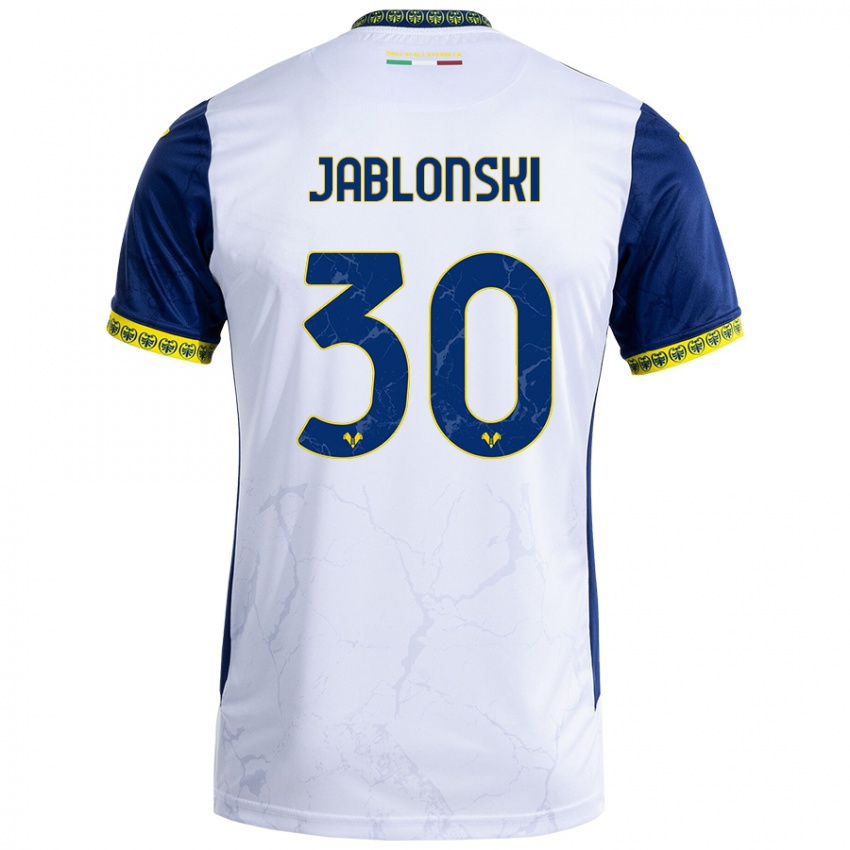 Criança Camisola Darvin Jablonski #30 Azul Branco Alternativa 2024/25 Camisa