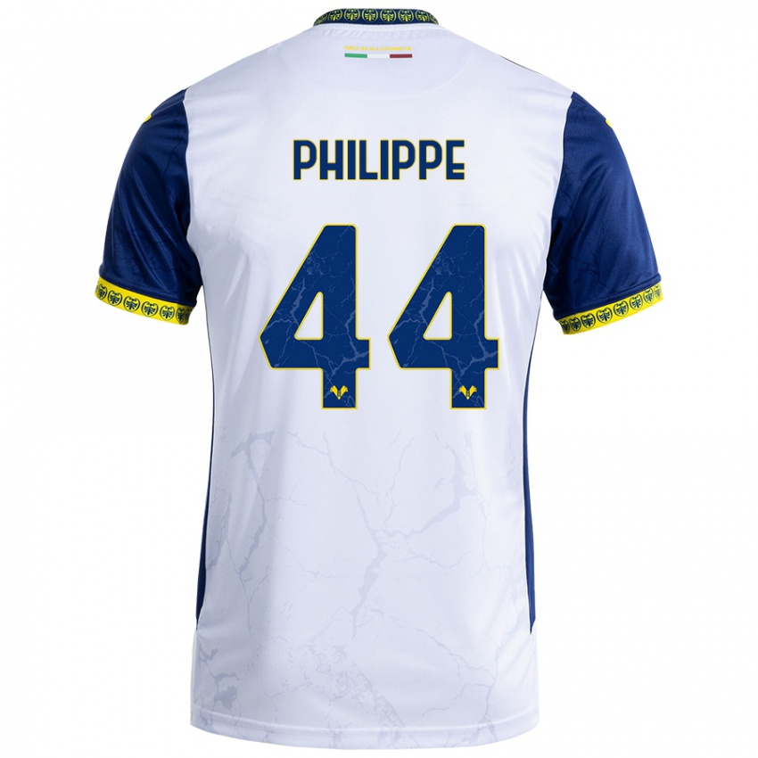 Criança Camisola Mathis Philippe #44 Azul Branco Alternativa 2024/25 Camisa