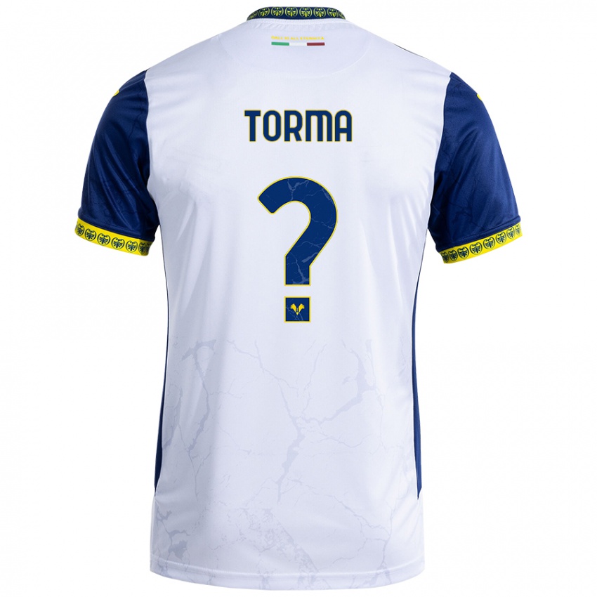 Criança Camisola Salvatore Torma #0 Azul Branco Alternativa 2024/25 Camisa