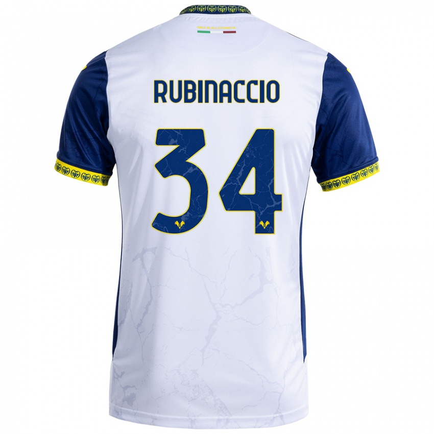 Criança Camisola Nikol Rubinaccio #34 Azul Branco Alternativa 2024/25 Camisa