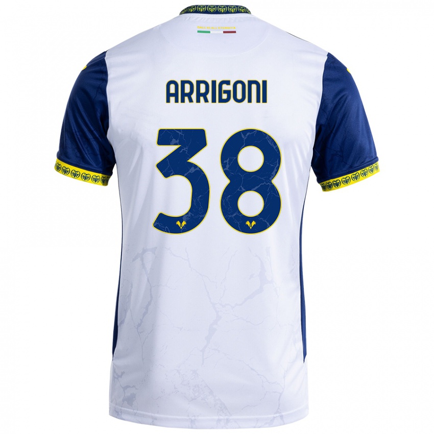 Criança Camisola Arrigoni #38 Azul Branco Alternativa 2024/25 Camisa