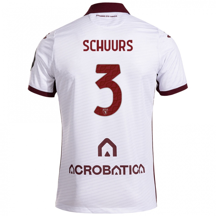 Criança Camisola Perr Schuurs #3 Castanho Branco Alternativa 2024/25 Camisa