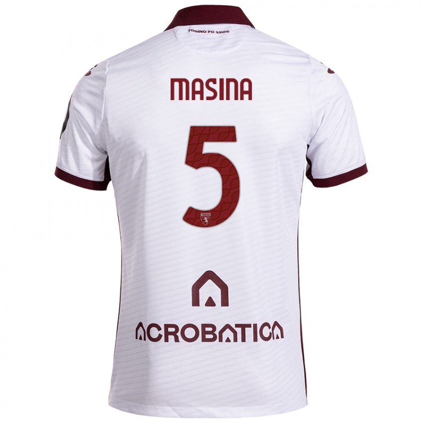 Criança Camisola Adam Masina #5 Castanho Branco Alternativa 2024/25 Camisa