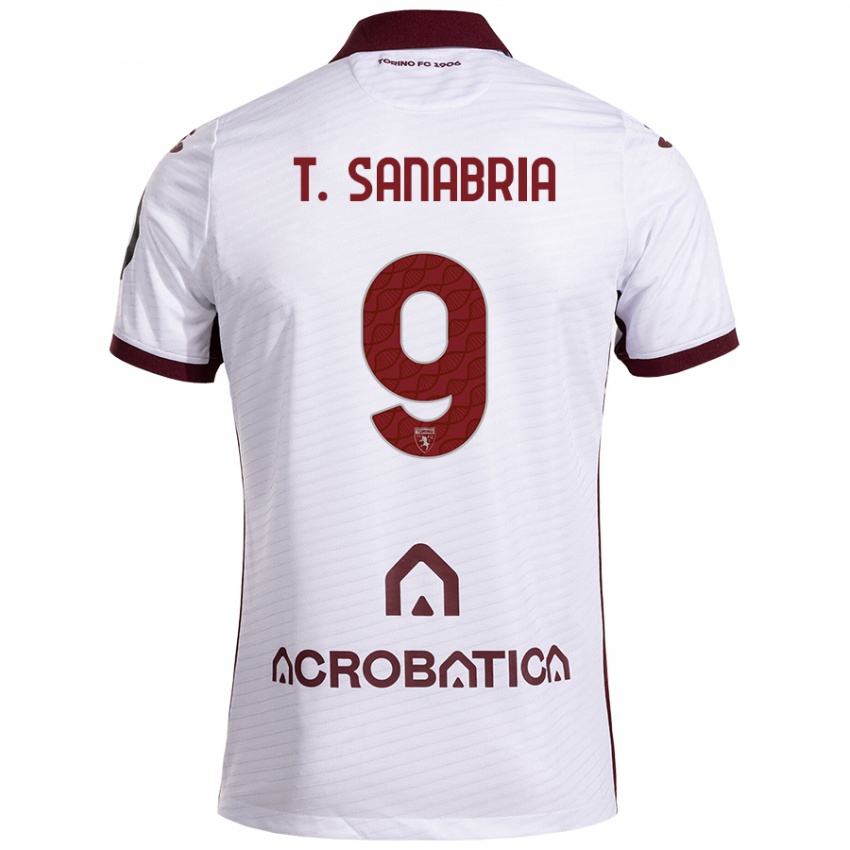 Criança Camisola Antonio Sanabria #9 Castanho Branco Alternativa 2024/25 Camisa