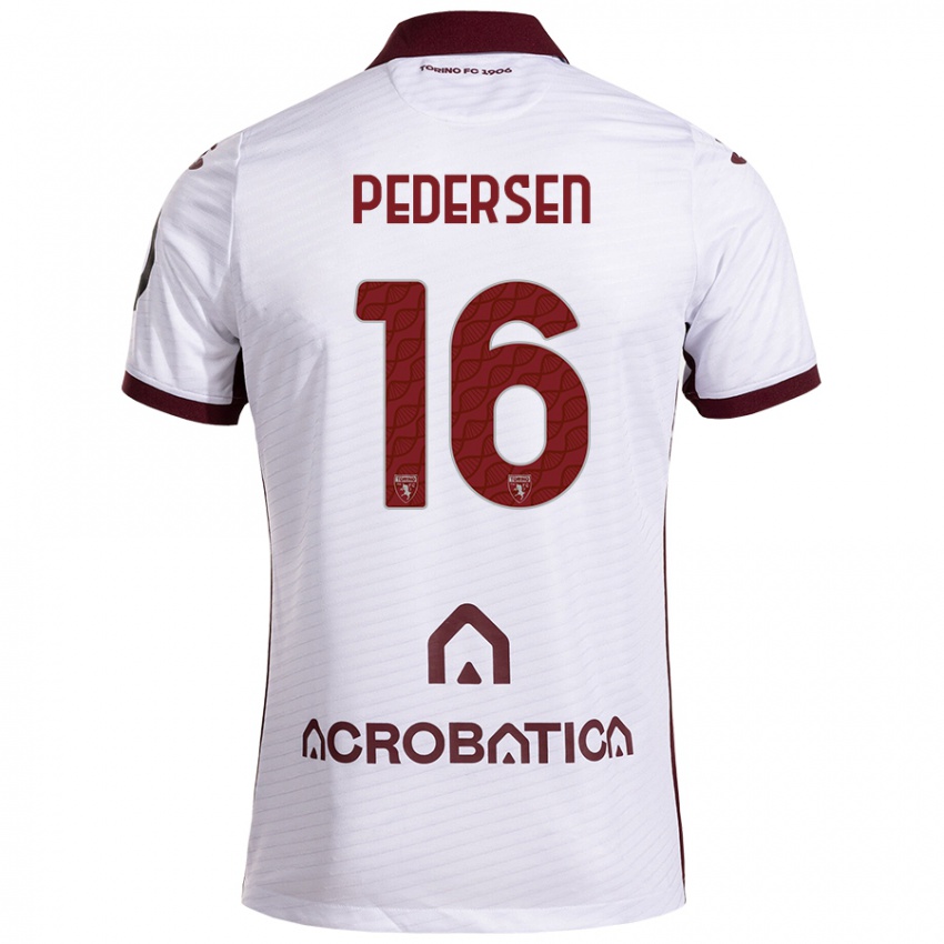 Criança Camisola Marcus Pedersen #16 Castanho Branco Alternativa 2024/25 Camisa