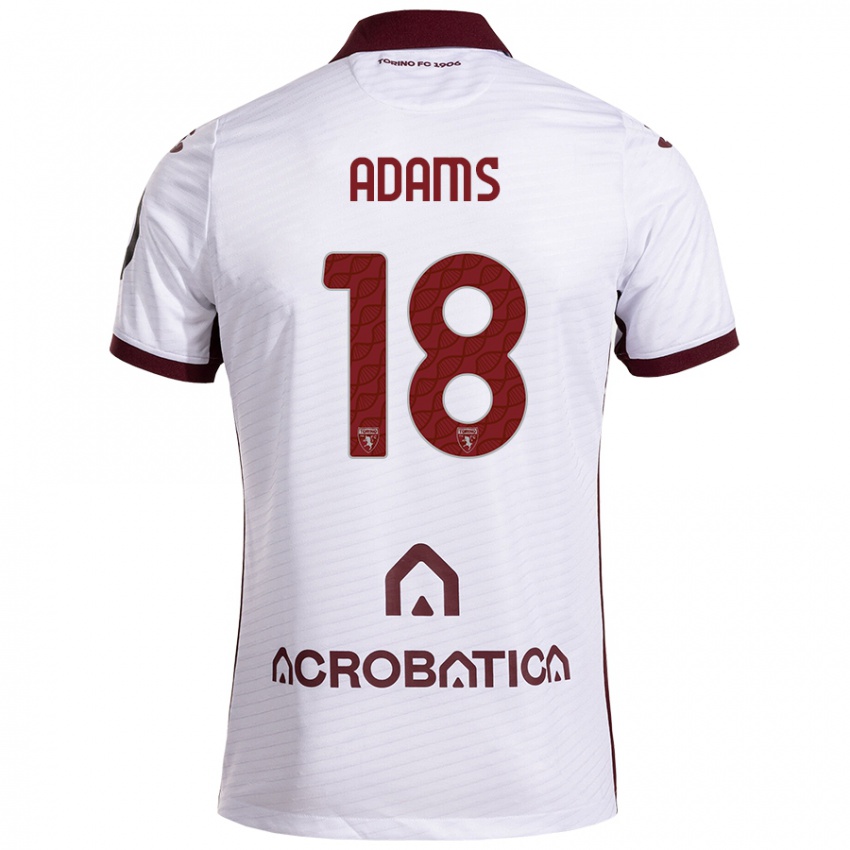 Criança Camisola Ché Adams #18 Castanho Branco Alternativa 2024/25 Camisa