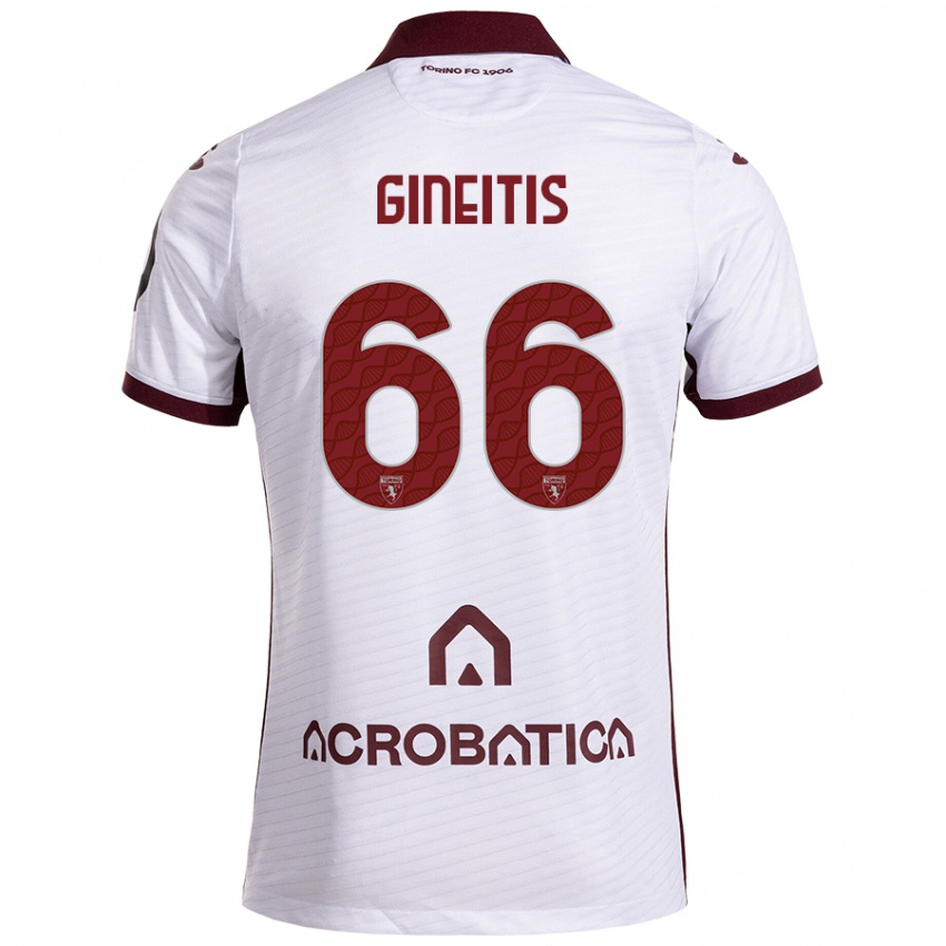 Criança Camisola Gvidas Gineitis #66 Castanho Branco Alternativa 2024/25 Camisa