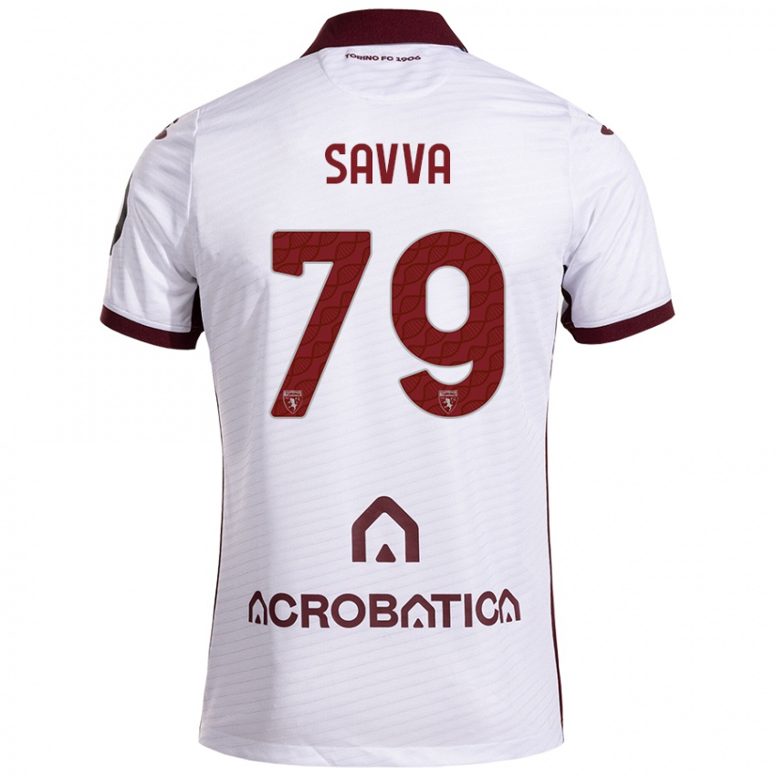 Criança Camisola Zanos Savva #79 Castanho Branco Alternativa 2024/25 Camisa