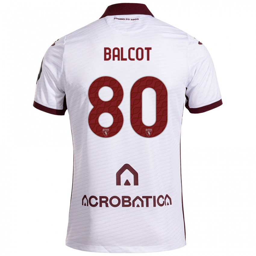 Criança Camisola Côme Bianay Balcot #80 Castanho Branco Alternativa 2024/25 Camisa