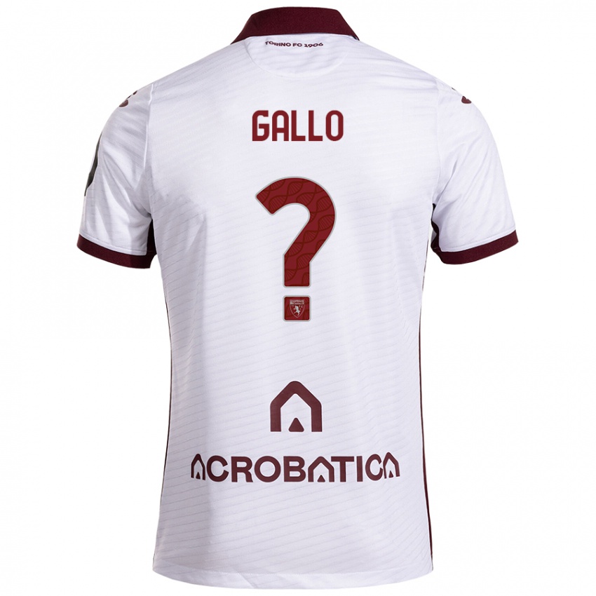 Criança Camisola Tommaso Gallo #0 Castanho Branco Alternativa 2024/25 Camisa