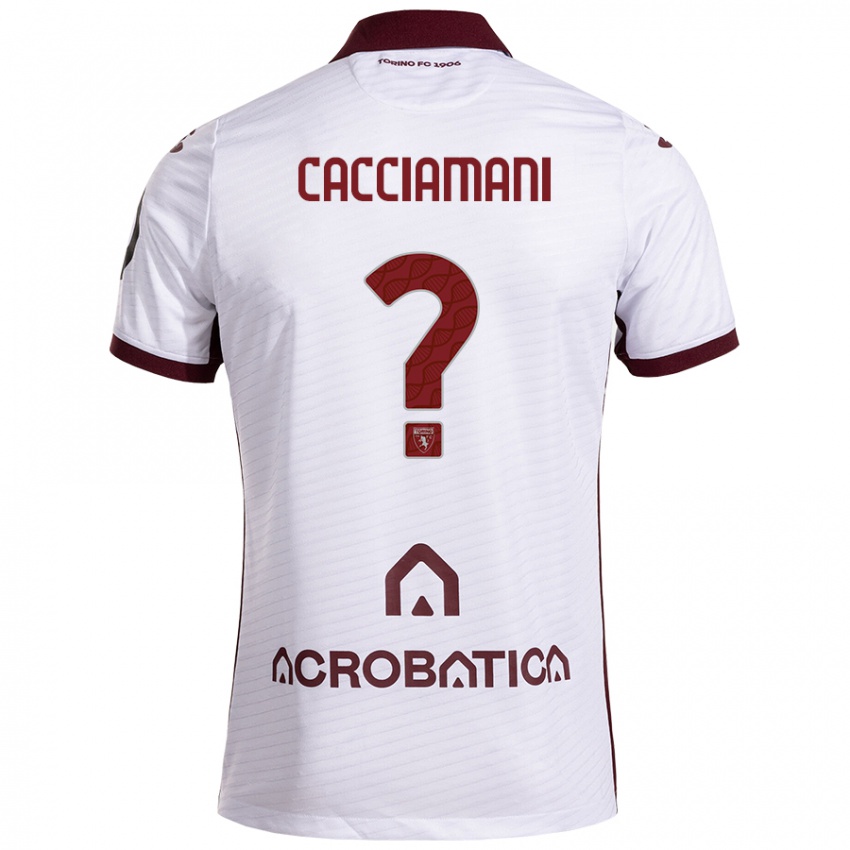 Criança Camisola Alessio Cacciamani #0 Castanho Branco Alternativa 2024/25 Camisa