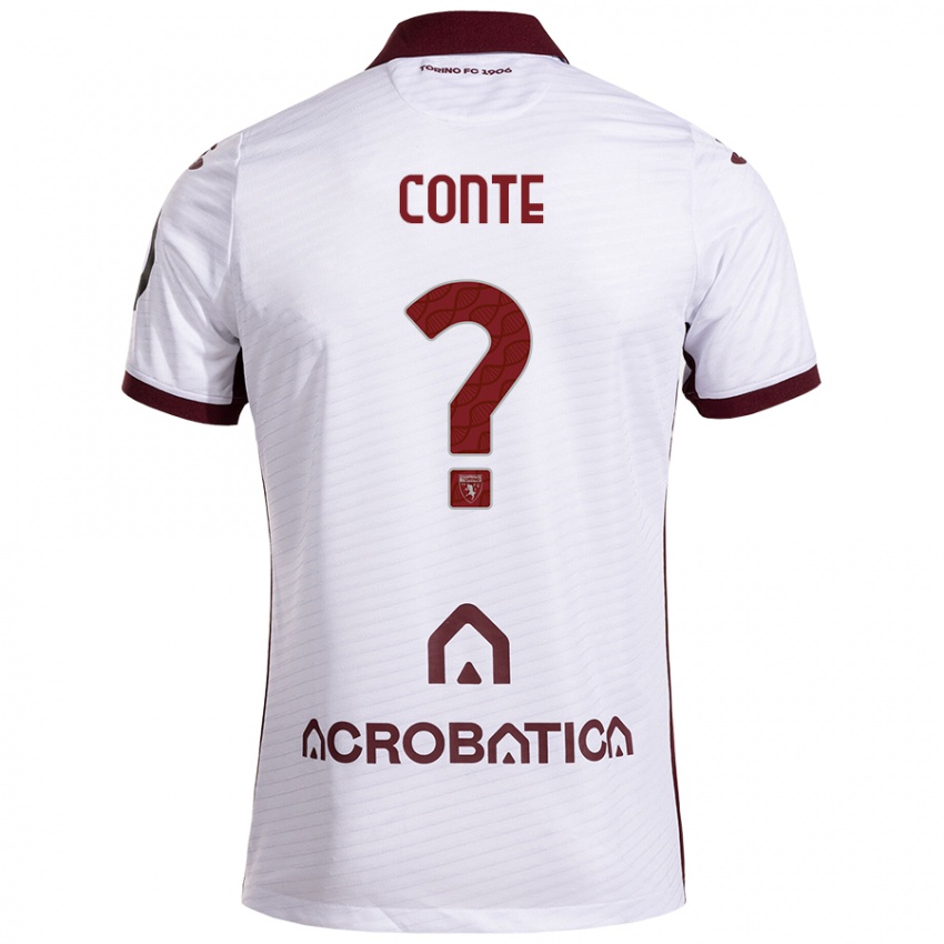 Criança Camisola Gioele Conte #0 Castanho Branco Alternativa 2024/25 Camisa