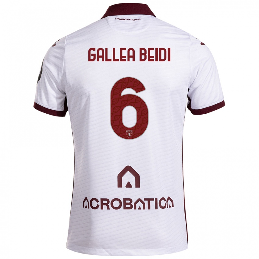 Criança Camisola Francesco Gallea Beidi #6 Castanho Branco Alternativa 2024/25 Camisa