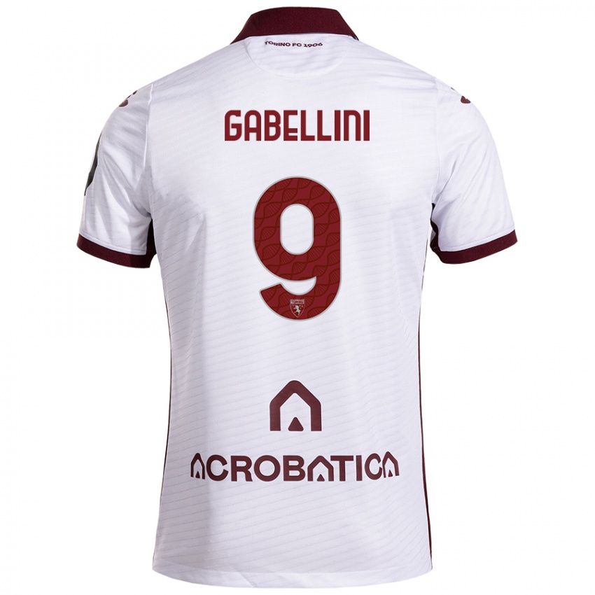 Criança Camisola Tommaso Gabellini #9 Castanho Branco Alternativa 2024/25 Camisa