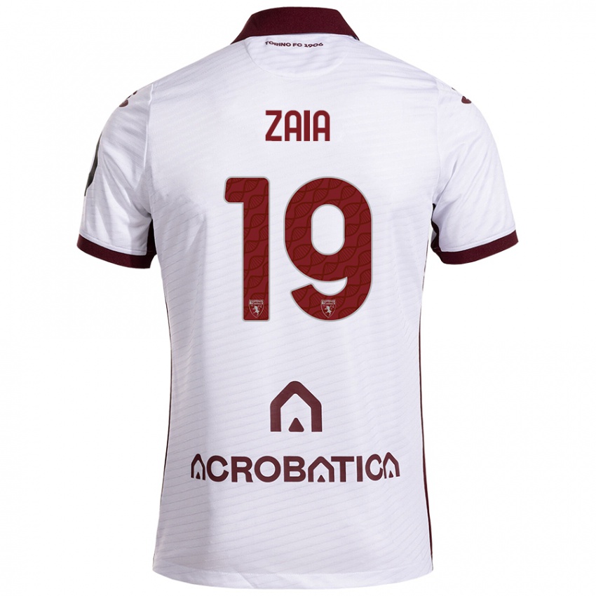 Criança Camisola Edoardo Zaia #19 Castanho Branco Alternativa 2024/25 Camisa