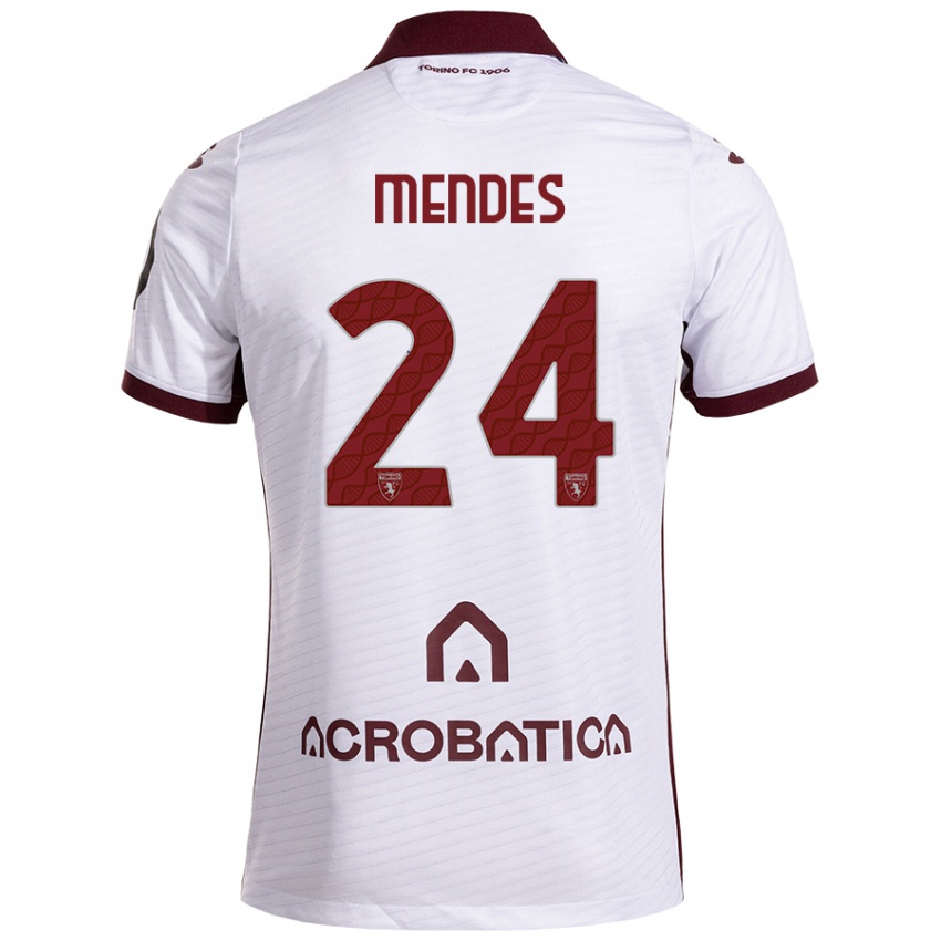 Criança Camisola Rodrigo Mendes #24 Castanho Branco Alternativa 2024/25 Camisa