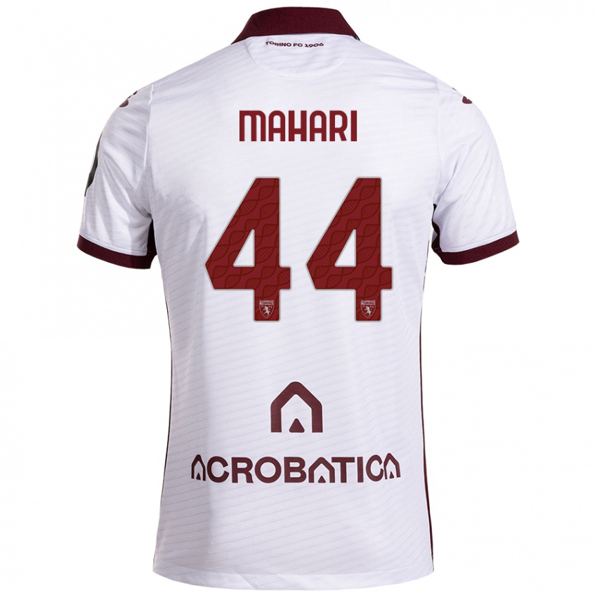 Criança Camisola Efdon Mahari #44 Castanho Branco Alternativa 2024/25 Camisa