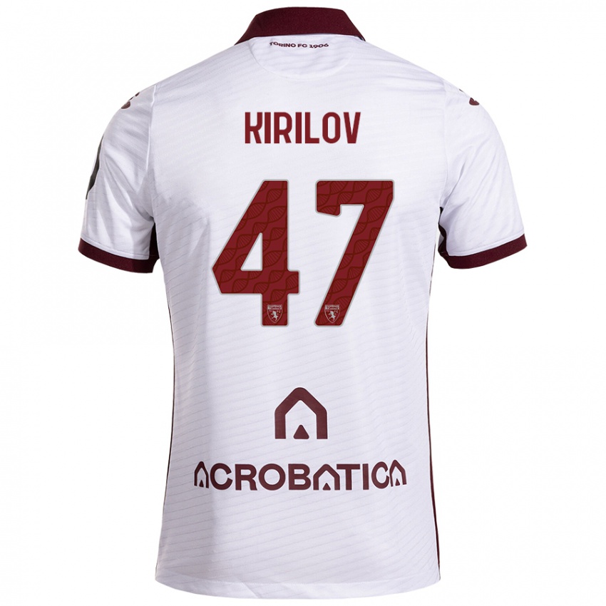 Criança Camisola Martin Kirilov #47 Castanho Branco Alternativa 2024/25 Camisa