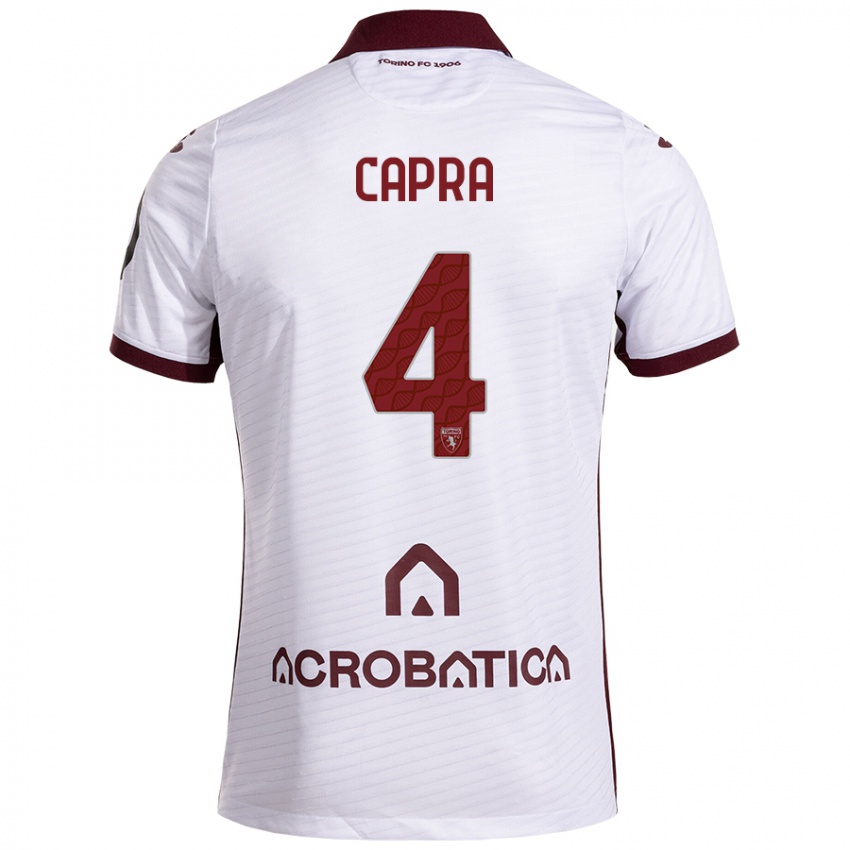 Criança Camisola Valentina Capra #4 Castanho Branco Alternativa 2024/25 Camisa