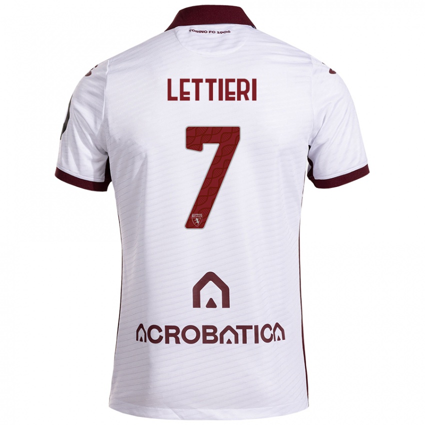 Criança Camisola Jessica Lettieri #7 Castanho Branco Alternativa 2024/25 Camisa