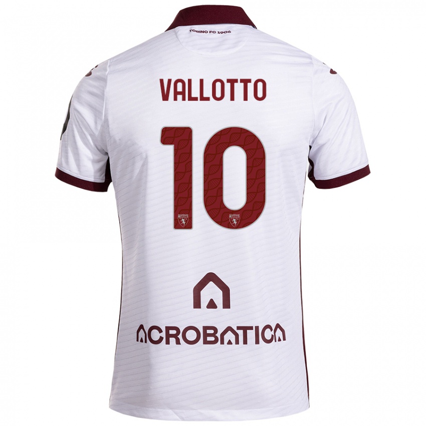 Criança Camisola Greta Vallotto #10 Castanho Branco Alternativa 2024/25 Camisa