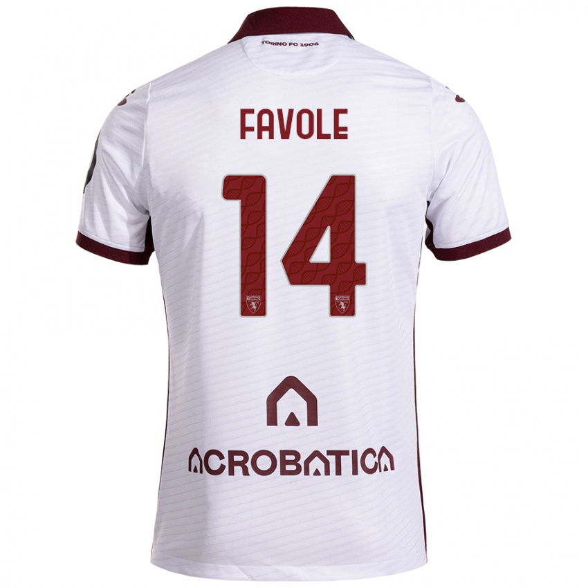 Criança Camisola Annalisa Favole #14 Castanho Branco Alternativa 2024/25 Camisa