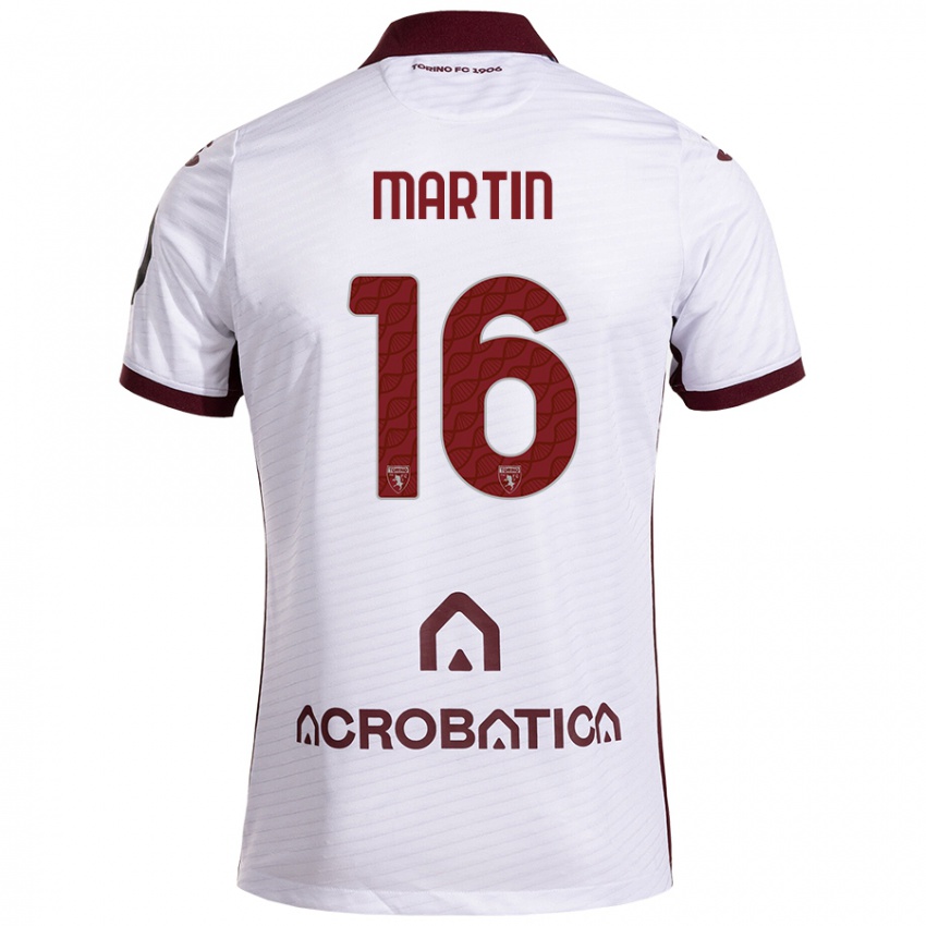 Criança Camisola Francesca Martin #16 Castanho Branco Alternativa 2024/25 Camisa