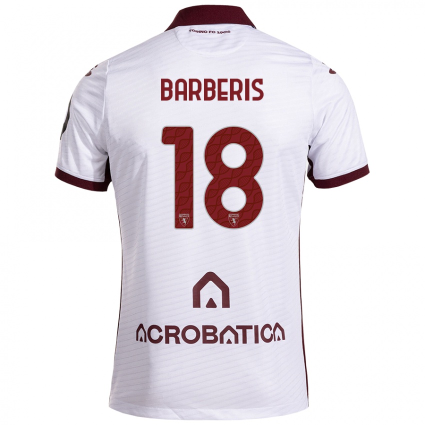 Criança Camisola Laura Barberis #18 Castanho Branco Alternativa 2024/25 Camisa