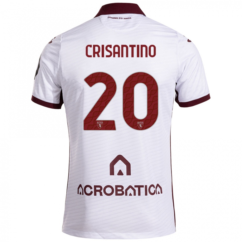 Criança Camisola Giulia Crisantino #20 Castanho Branco Alternativa 2024/25 Camisa