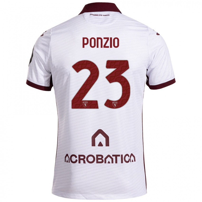 Criança Camisola Erika Ponzio #23 Castanho Branco Alternativa 2024/25 Camisa