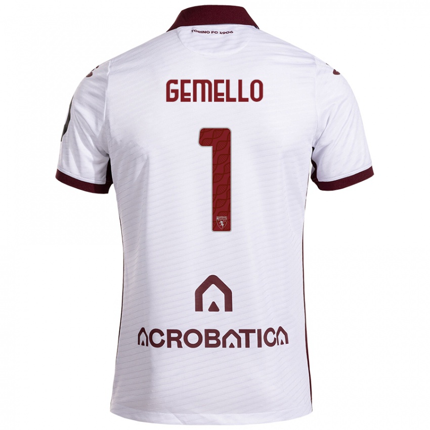 Criança Camisola Luca Gemello #1 Castanho Branco Alternativa 2024/25 Camisa