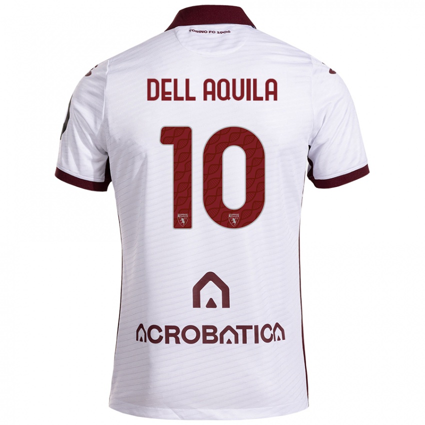 Criança Camisola Francesco Dell'aquila #10 Castanho Branco Alternativa 2024/25 Camisa