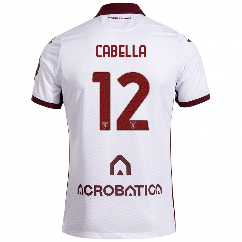 Criança Camisola Matteo Cabella #12 Castanho Branco Alternativa 2024/25 Camisa