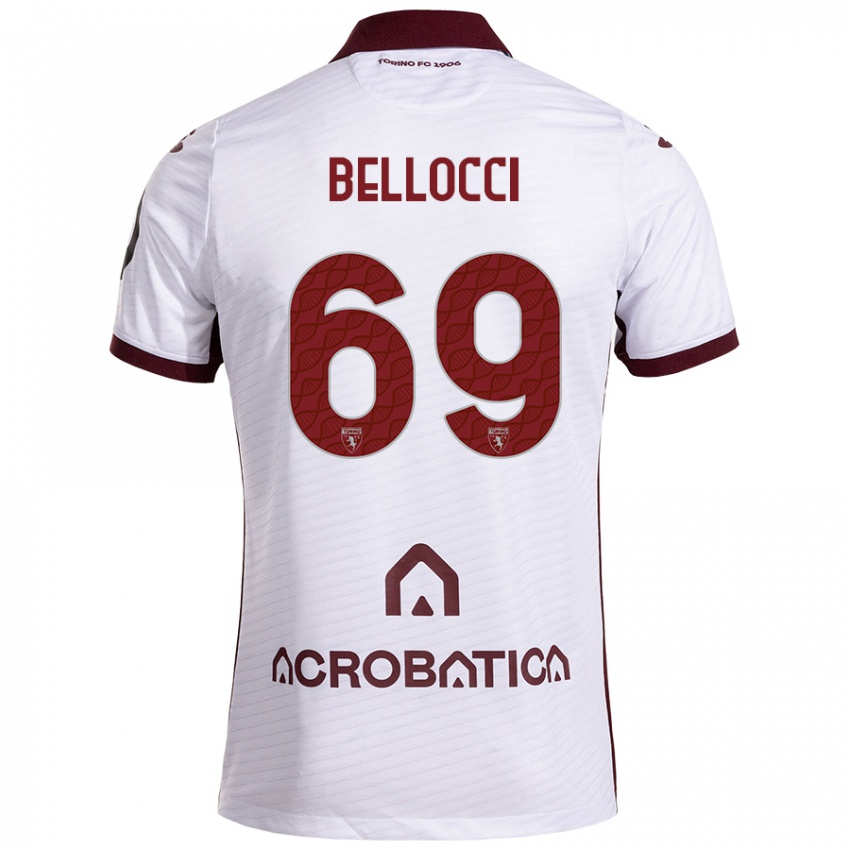 Criança Camisola Andrea Bellocci #69 Castanho Branco Alternativa 2024/25 Camisa