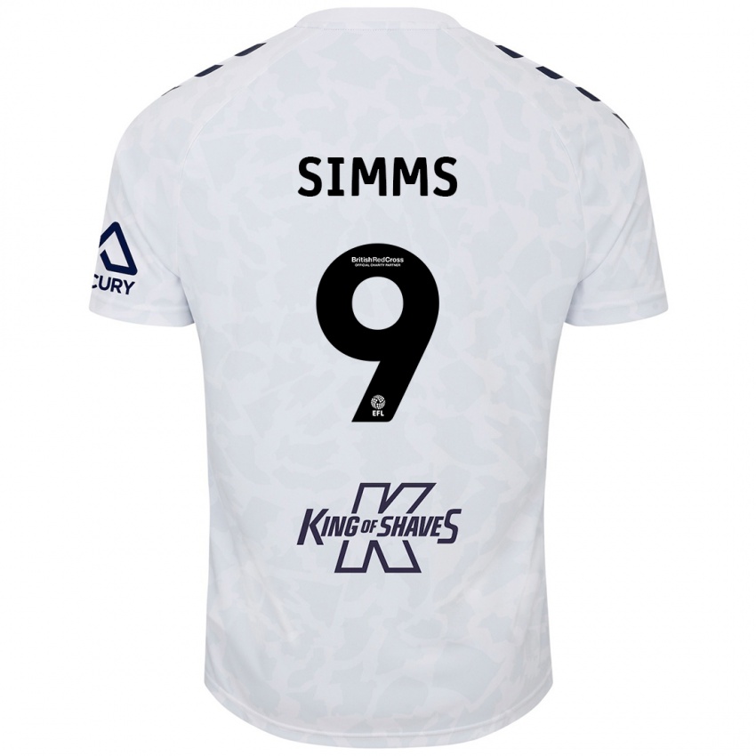 Criança Camisola Ellis Simms #9 Branco Alternativa 2024/25 Camisa