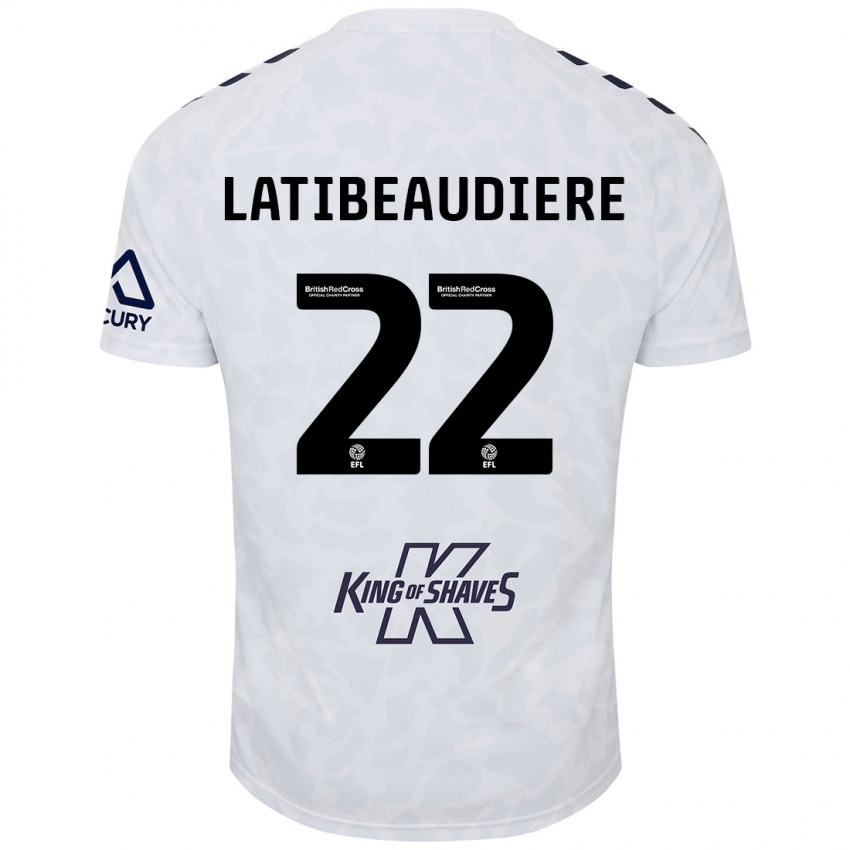 Criança Camisola Joel Latibeaudiere #22 Branco Alternativa 2024/25 Camisa