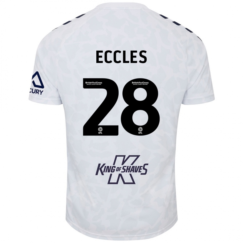 Criança Camisola Josh Eccles #28 Branco Alternativa 2024/25 Camisa