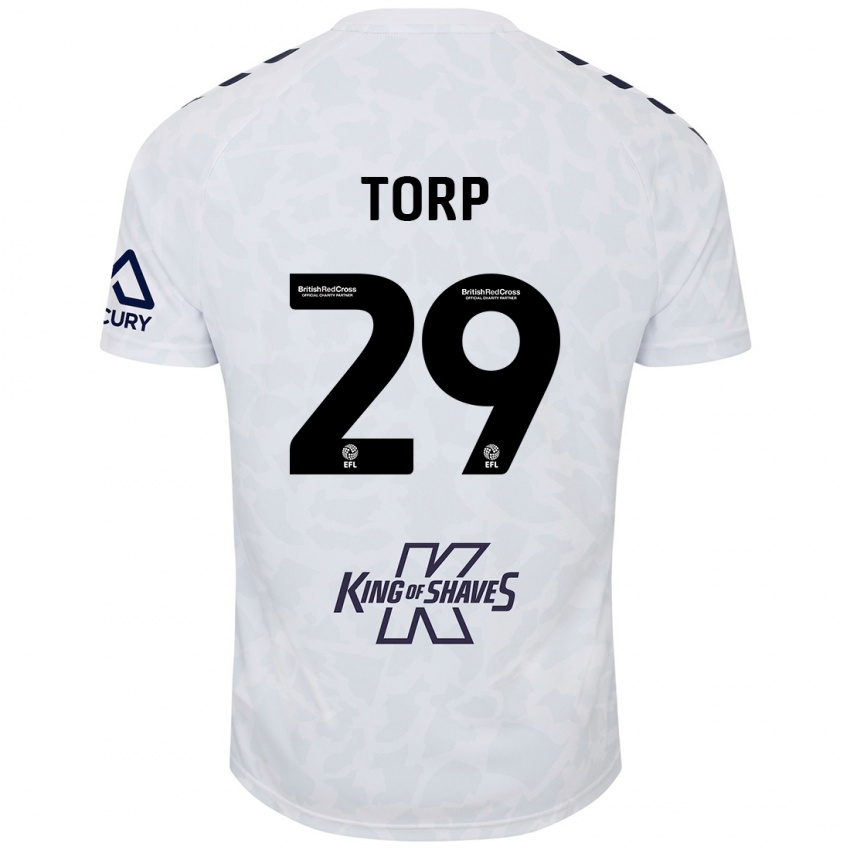 Criança Camisola Victor Torp #29 Branco Alternativa 2024/25 Camisa